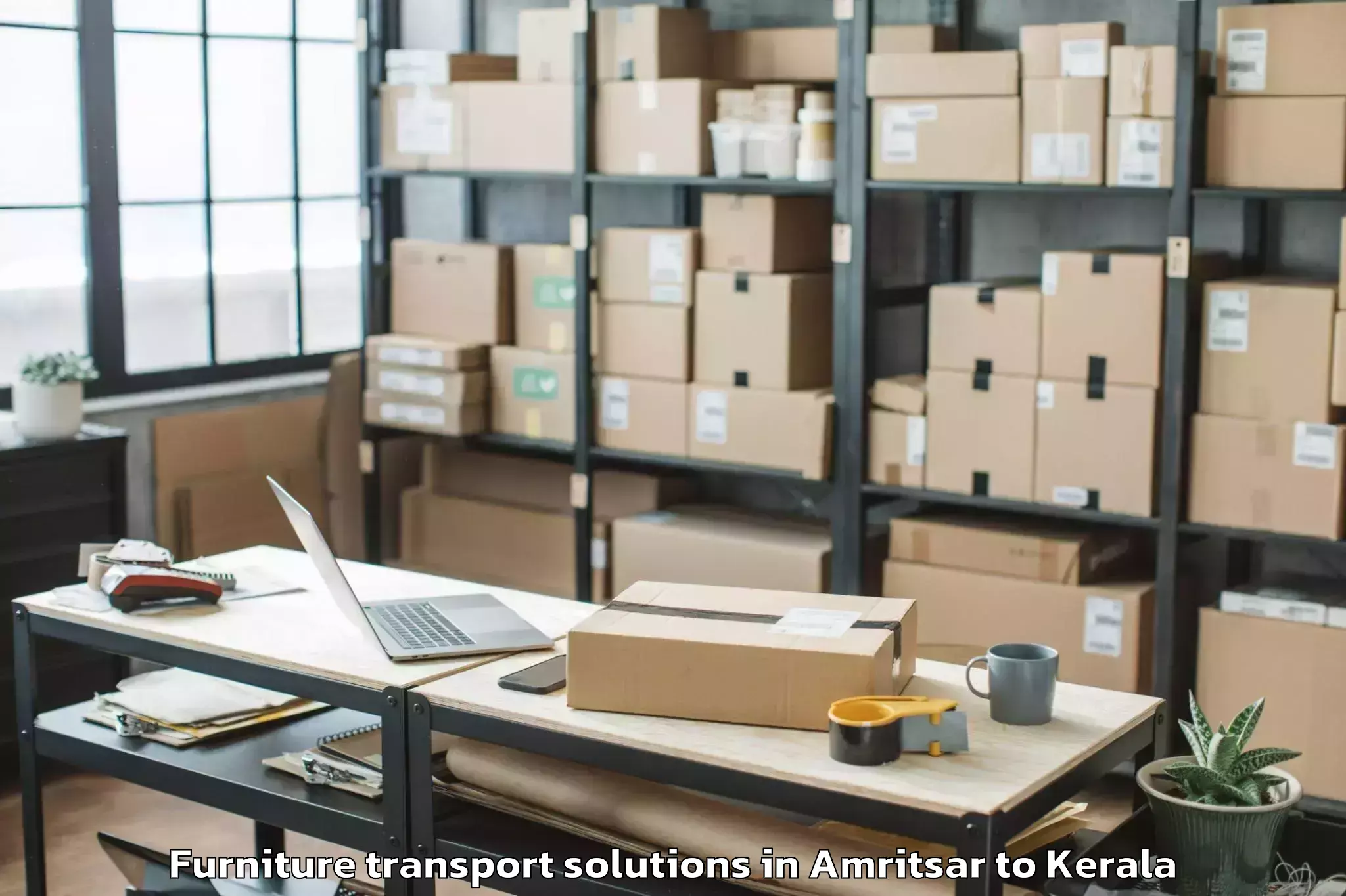 Book Amritsar to Kanjirappally Furniture Transport Solutions Online